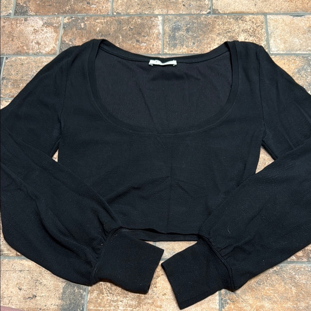 Babaton Black Long Sleeve Bodysuit